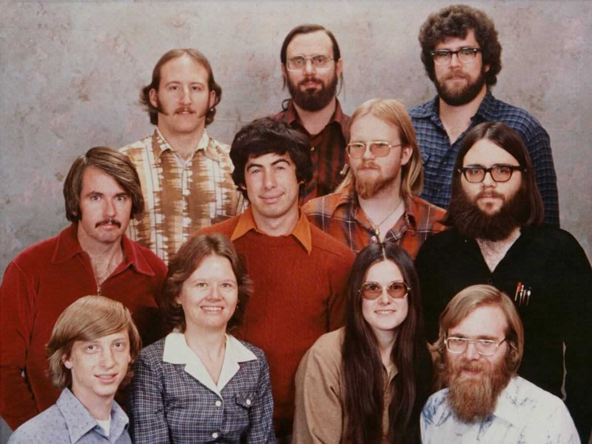 11 impiegati del team Microsoft nel 1978