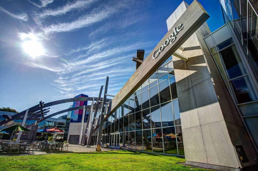 La sede del quartier generale di Google a Mountain View: il Googleplex